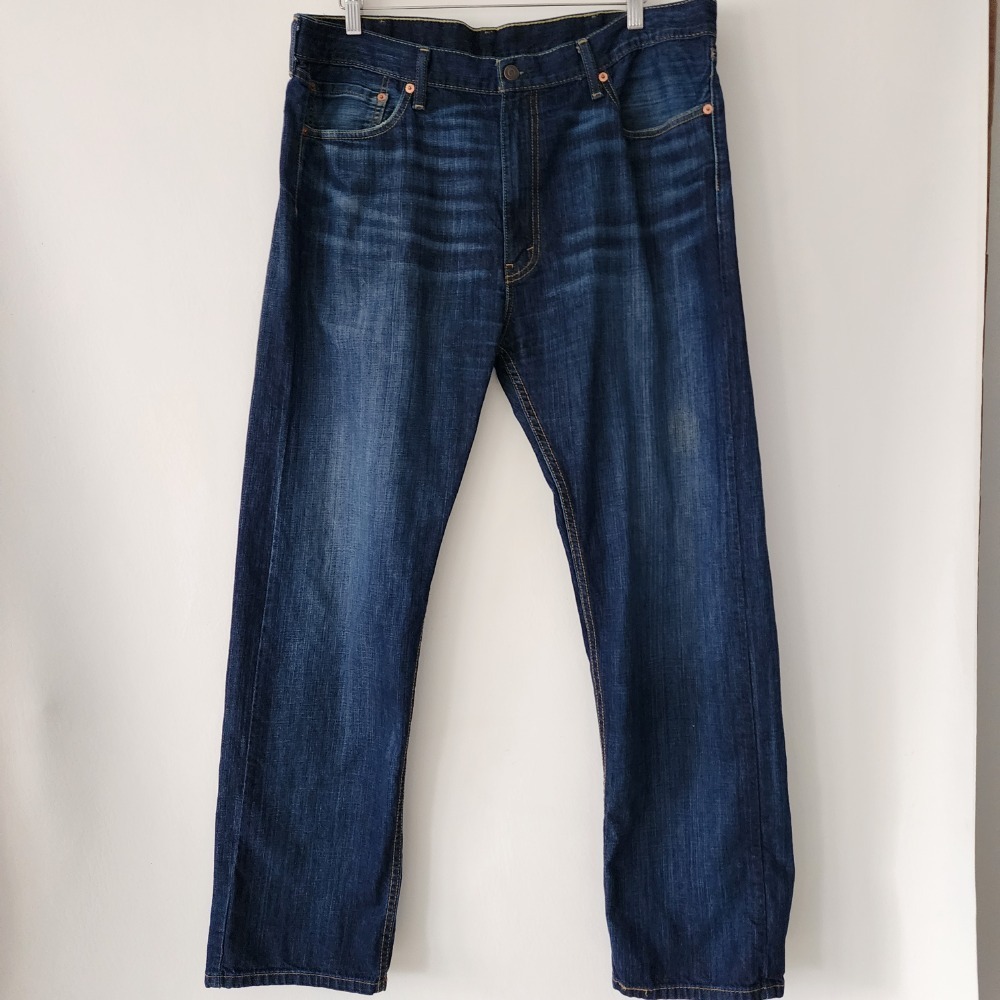 Levi's 505 blue denim‎ jeans straight leg mens size 40x32